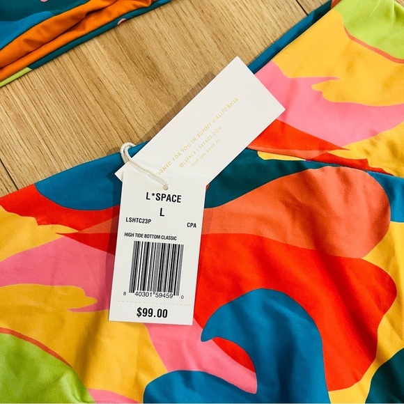 L*Space High Tide Multicolor Tropical Bikini Set size DD/Large - Picture 6 of 8